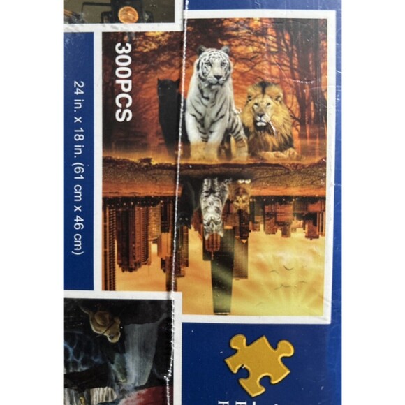 Lzbabyily 4 Puzzle Pack, 1000 Pc, 750 Pc, 500 Pcs + 300 Pc-New Sealed Tiger-Cat - Picture 7 of 8